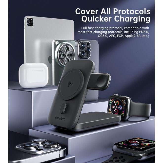 Produktbild Choetech 3in1 Qi2 MagSafe Wireless Charger und Powerbank