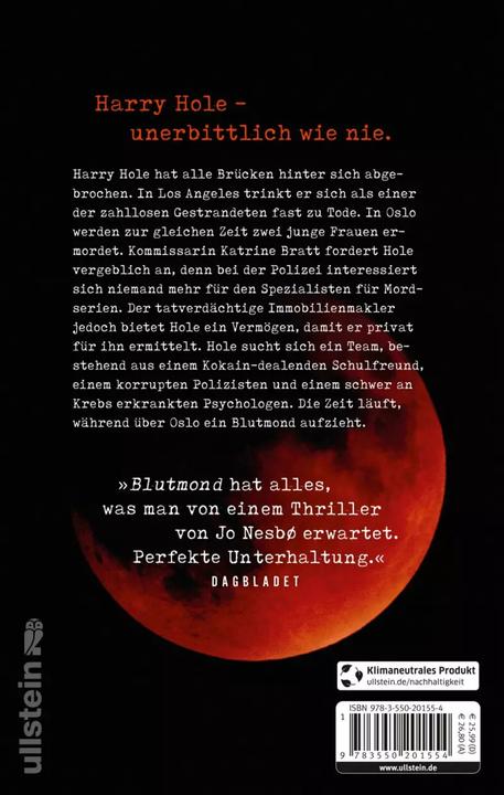 Actual product image Blutmond (Ein Harry-Hole-Krimi 13) (German, Jo Nesbø, Günther Frauenlob, 2022)