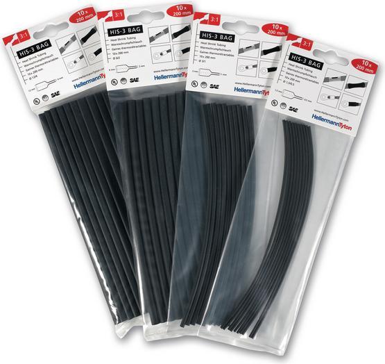 Produktbild HellermannTyton Schrumpfschlauchsortiment Blau (10 x)