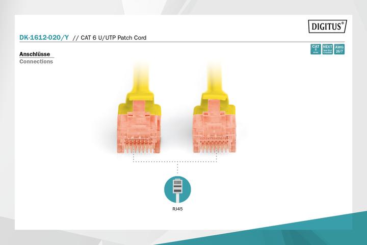 Image du produit Digitus Câble de réseau (U/UTP, CAT6, 2 m)