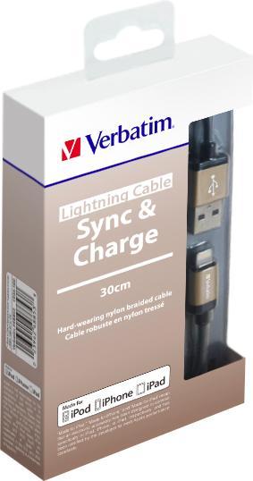 Immagine prodotto Verbatim Cavo Lightning - Champagne Gold - (0.30 m, USB 2.0)