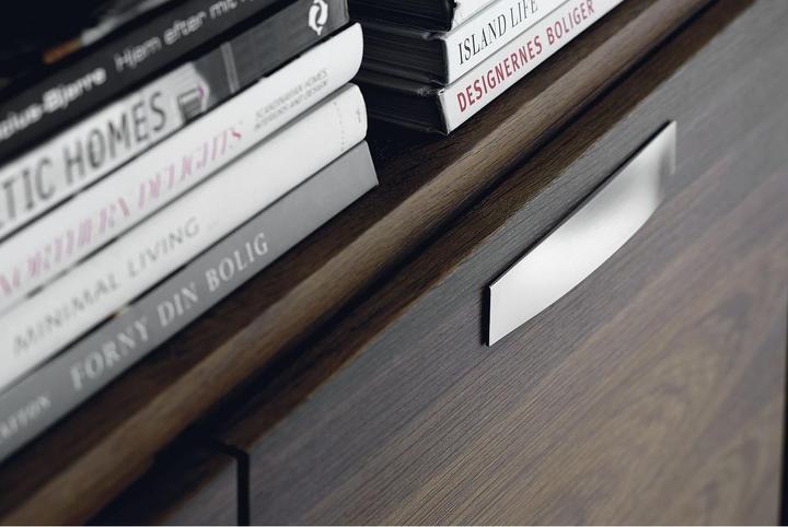 Actual product image Furnipart Wrap furniture handle width 190 mm Drawer handle ZN stainless steel effect
