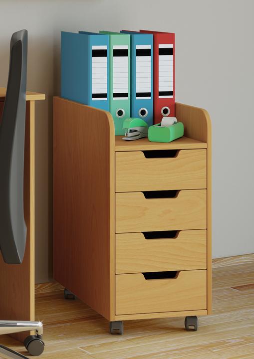 Produktbild VCM Holz Büroschrank Rollcontainer Konal Mini mit Schublade (33 x 40 cm)