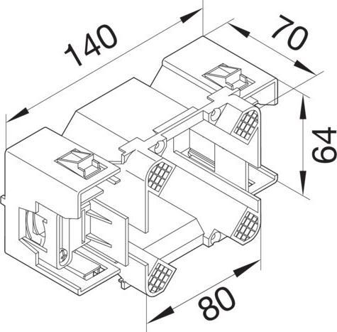 Actual product image Tehalit G2744 Panel junction box x W) 140 mm x 64 mm 1 pc.
