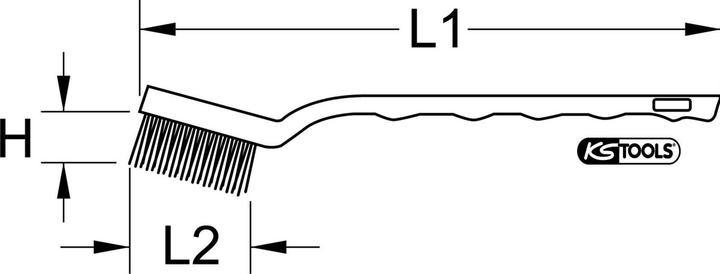 Image du produit KS Tools Brosse en fil d'acier pour bougie d'allumage - 2 rangées. 170mm (17 cm)