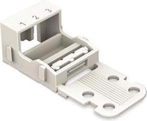 Actual product image Wago MOUNTING CARRIER - FOR 3-CONDUCTOR TERMINAL BLOCKS - 221 SERIES - 4 mm² - FOR SCREW MOUNTING - WHITE