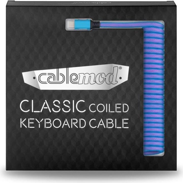 Produktbild CableMod Classic Coiled Keyboard Cable USB-C zu USB Typ A, Galaxy (1.50 m, USB 2.0)