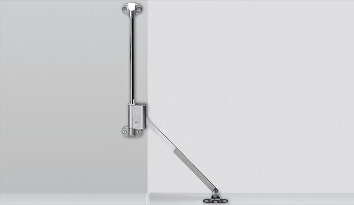 Produktbild Hettich Klappenhalter Klassik D mit Lager L 258 D Stahl vernickelt mit Bremssystem Länge 350 mm
