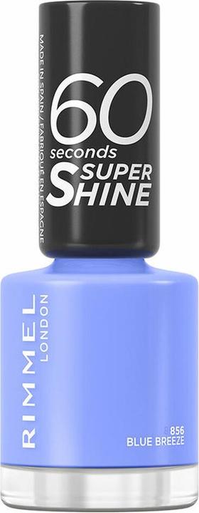 Produktbild Rimmel London Rimmel - 60 Seconds Super Shine - Nail polish 8 ml 856 Blue Breeze (Blue Breeze 856, Gel-Effekt Nagellack)