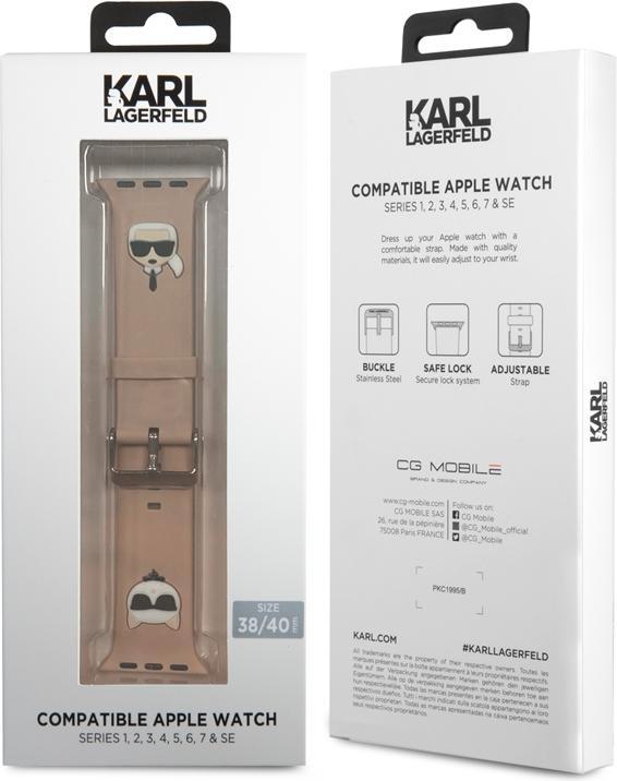Produktbild Karl Lagerfeld Pasek KLAWMSLCKP Apple Watch 38/40/41mm ró?owy/pink strap Silicone Karl & Choupette H