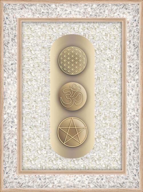 Actual product image PranaHaus Rock crystal energy picture "House protection"