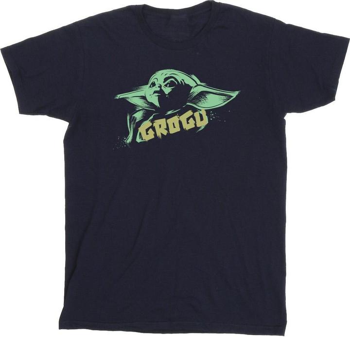 Actual product image Star Wars Mens The Mandalorian Grogu The Child Splat T-Shirt (M)