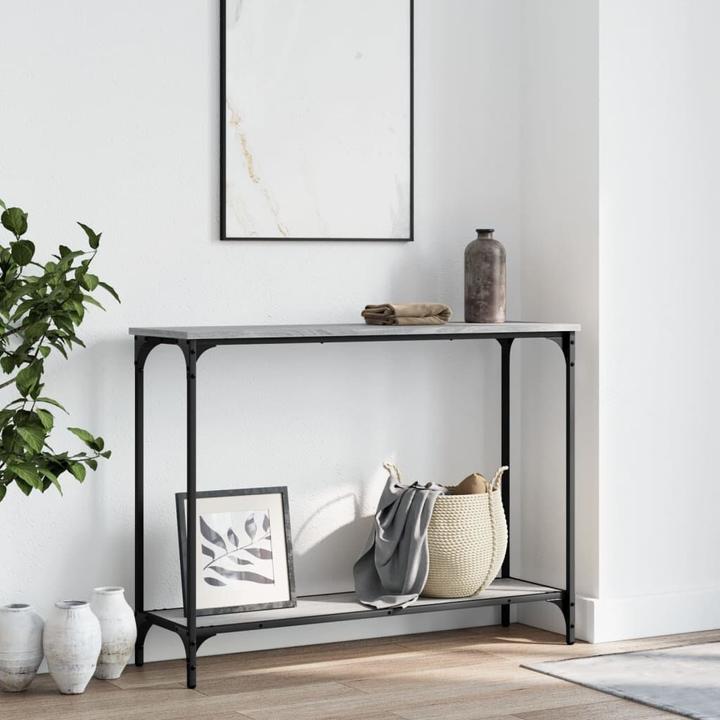 Productafbeelding VidaXL Console tafel grijs Sonoma 101x30,5x75 cm