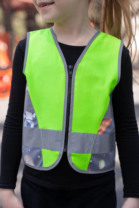 Produktbild Korntex Kinder Warnweste Aerospace Neongrün/UFO CO2 Neutral S EN 17353 ® ACTAERUFO (S)