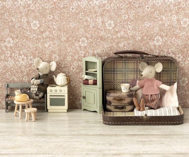 Actual product image Maileg Clothes in a suitcase for Grandma Mouse