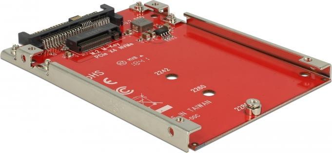 Produktbild Delock Konverter U.2 Mini SAS HD SFF-8639 > M.2 Key M PCIe mit 2.5" Rahmen 7 mm