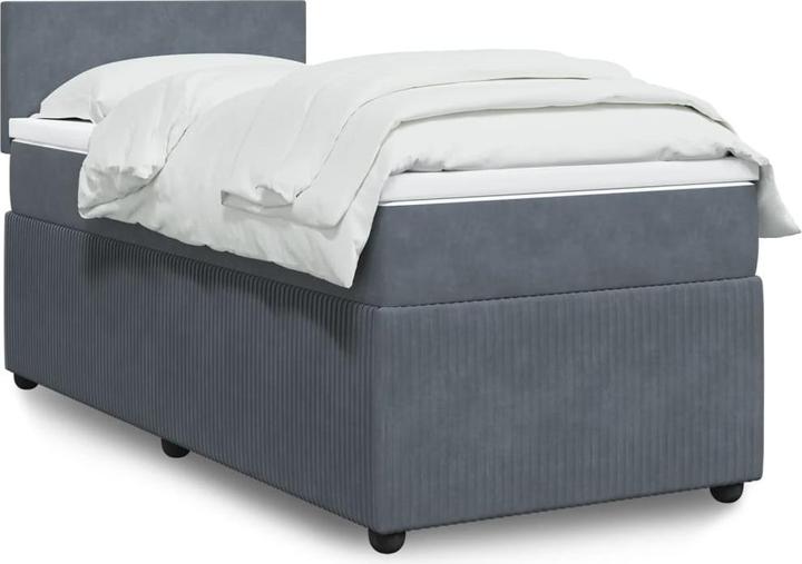 Produktbild VidaXL Bo x springbett mit Matratze 180 x 200 cm Samt (180 x 200 cm, 180 x 200 cm)