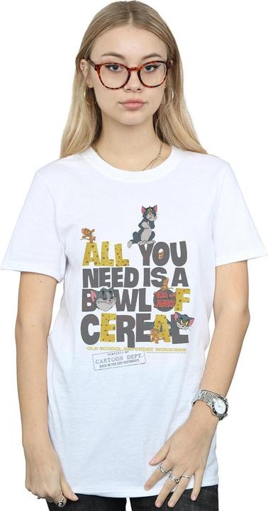 Actual product image Tom & Jerry Womens/Ladies All You Need Is Cotton Boyfriend T-Shirt (S)