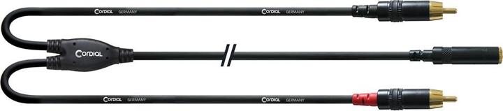 Actual product image Cordial CFY 0.3 YCC - Y-cable 3.5mm jack female - stereo cinch (0.30 m, Cinch, 3.5mm jack (AUX))