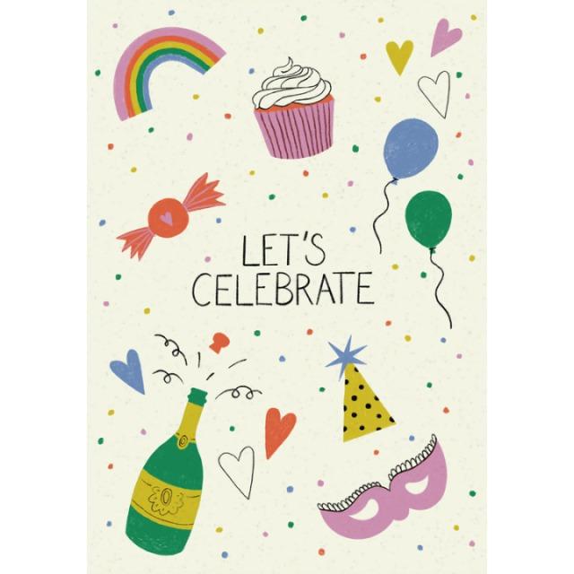 Produktbild Let's Celebrate - Karte aus Crushpapier (1 Stk.)