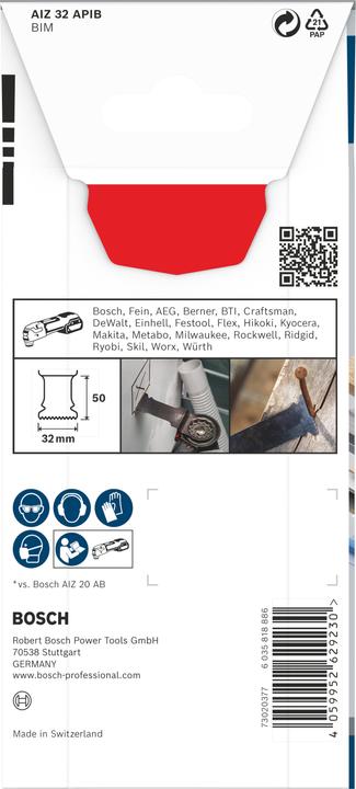 Actual product image Bosch Professional Zubehör PRO AIZ 32 APIB blade for multifunction tools, 32 x 50 mm
