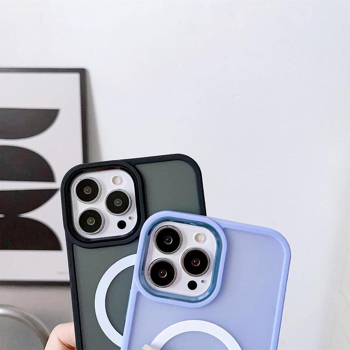 Image du produit Hurtel Coque Magnetic Color Matte pour iPhone 15 Pro - noire (Apple iPhone 15 Pro)