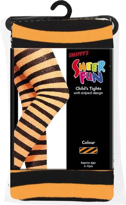 Produktbild Smiffys Strumpfhose schwarz/orange Kin