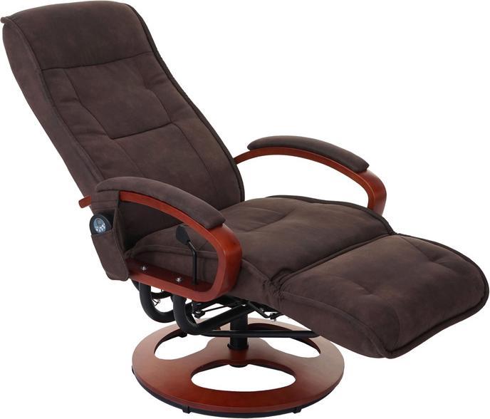 Produktbild Swisshandel24 Relaxliege, Relaxsessel Massagesessel, MIT Massage Stoff/Textil - Wildlederimitat braun