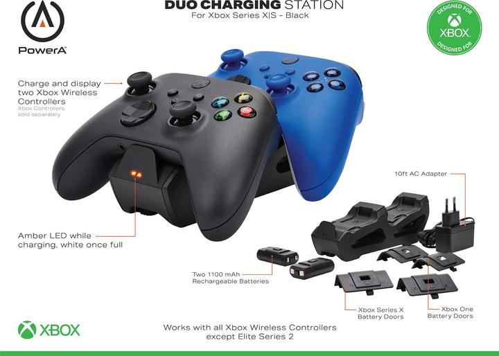 Actual product image PowerA Duo Charging Station (Xbox One X, Xbox Series S, Xbox One S, Xbox Series X)