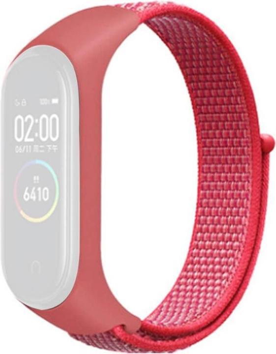 Produktbild Cover-Discount Xiaomi Mi Band - Nylon Armband Klettverschluss pink (Nylon, Mi Band 6, Mi Band 3, Mi Band 4, Mi Band 5)