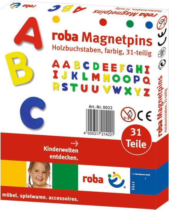 Image du produit Roba lettres magnétiques en bois (31 x)