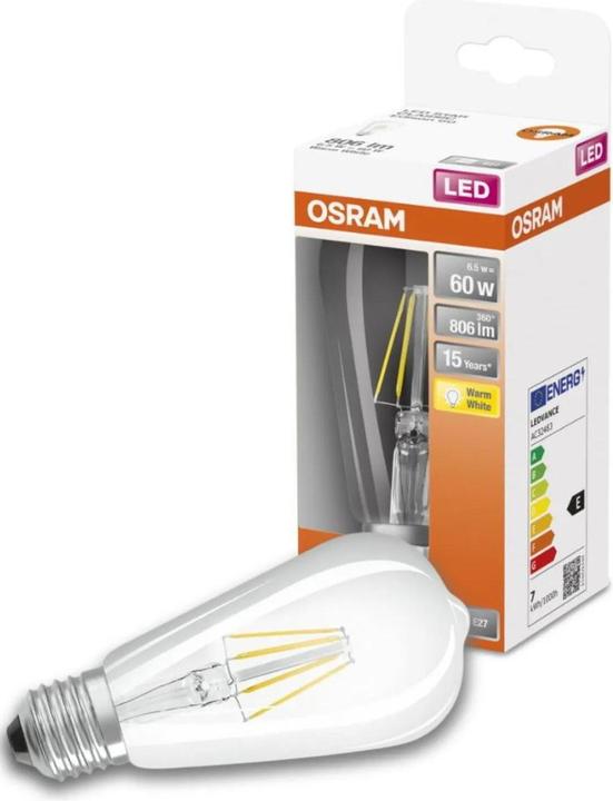 Actual product image Osram Ledison Classic (E27, 60 W, 806 lm, 1 x, E)