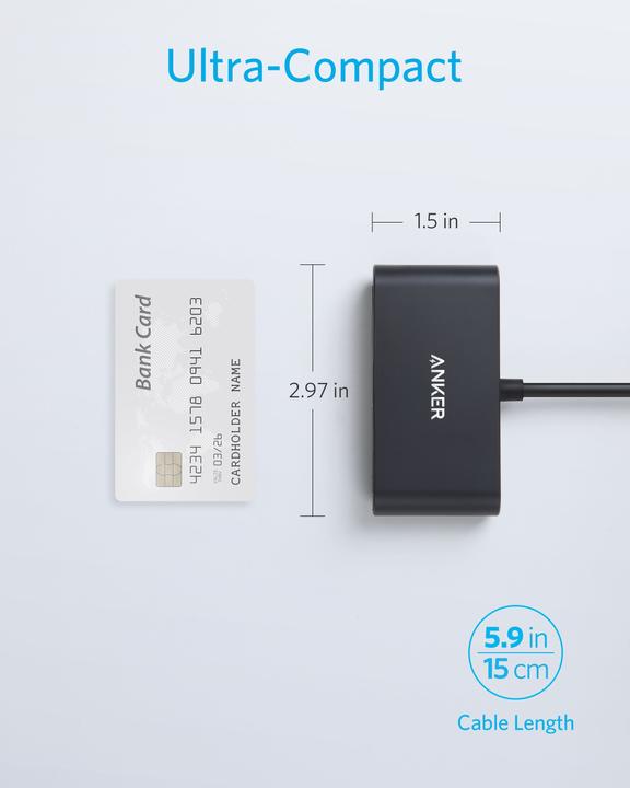 Immagine prodotto Anker 321 Hub USB-C (3-in-1) Ultra compatto 1x HDMI 4K 1x USB-C PD 1x USB-A grigio (USB-C, 3 Porti)