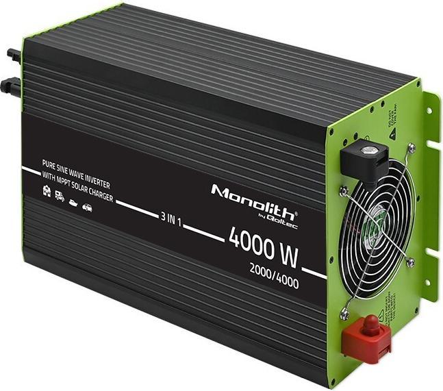 Produktbild Qoltec Przetwornica solarna Monolith 3w1 z funkcją ładowania AC | MPPT | UPS | ATS | 2000W | 4000W |