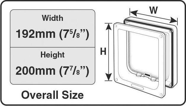Actual product image Cat Mate Cat flap 4-way closure with tunnel (Magnetic cat flap)