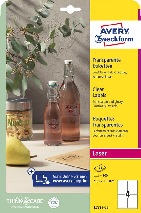 Image du produit Avery Étiquettes transparentes