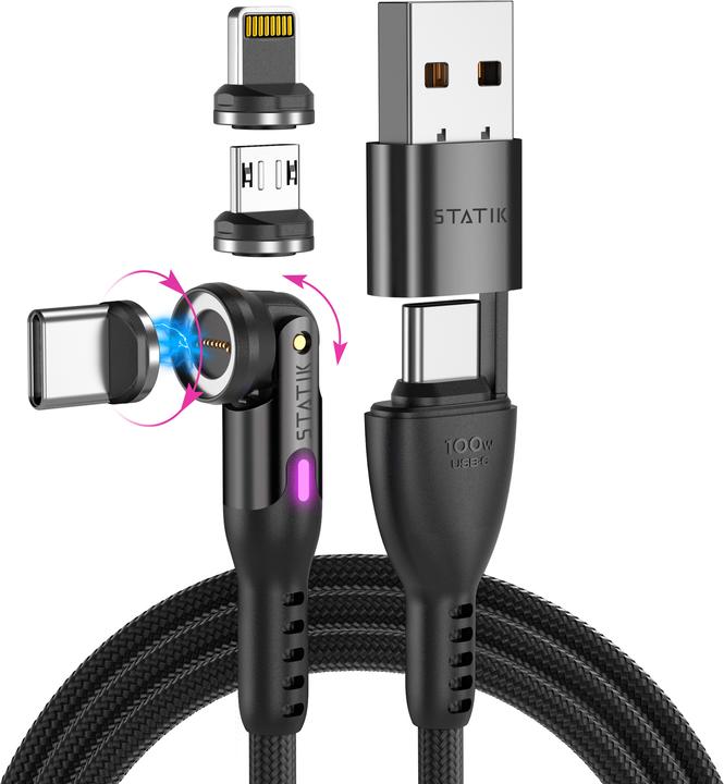 Statik 360° Pro ruotabile 5- 1 cavo di carica 1,0m (0.80 m, USB 2.0)