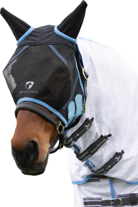 Image du produit Hy - Demi-masque anti-mouches avec oreilles pour chevaux