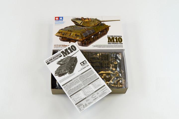 Actual product image Tamiya US Tank Destroyer M10 Mid Production
