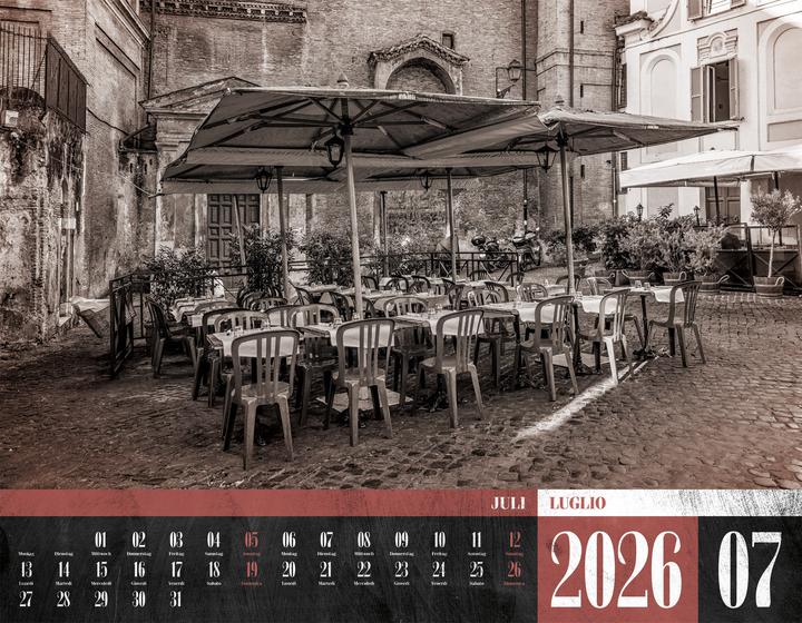 Immagine prodotto La Dolce Vita - Italienische Lebensart Kalender 2026 (54 x 42 cm, Copertina rigida, Italiano, Tedesco)