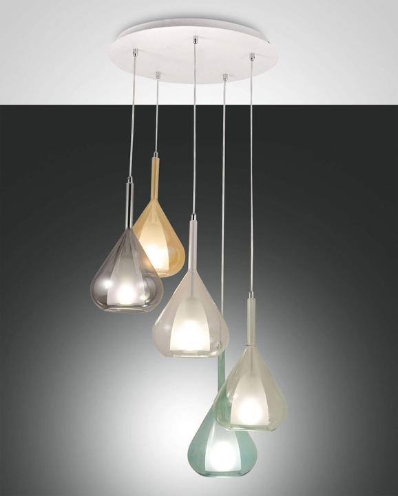Produktbild Fabas Luce Pendelleuchte Lila E27 Ø500mm Bernstein 5x40W (E27)