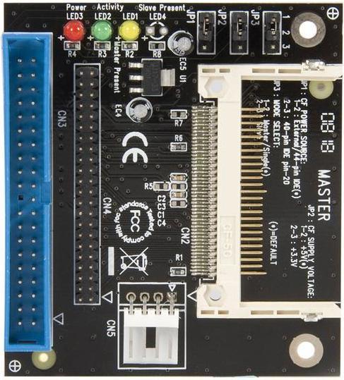 Actual product image StarTech 40/44 Pin IDE to Compact Flash SSD Adapter - CF Memory Card Adapter to 2.5/3.5 Inch IDE Adapter
