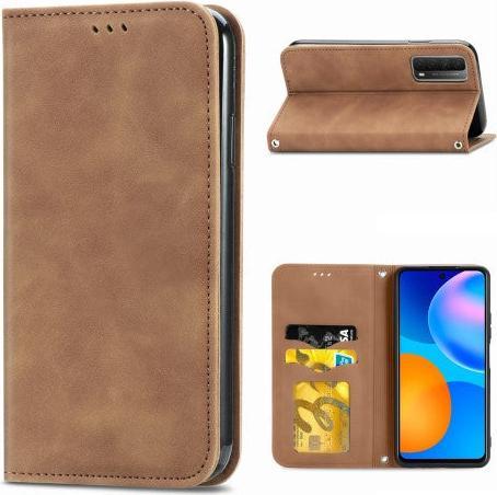 Actual product image Cover-Discount Huawei P smart 2021 - Vintage Stand Flip Case Cover brown (Huawei P Smart (2021))