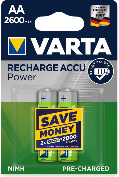 Varta Ricarica Accu Power (2 pz., AA, 2600 mAh)