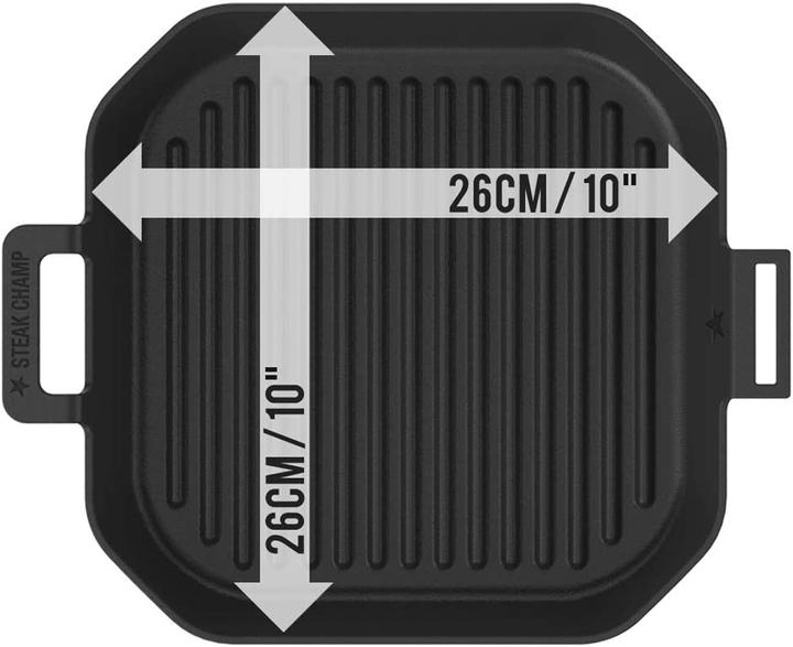 Actual product image Steakchamp Grill pan (26 cm, Grill pan, Cast iron)