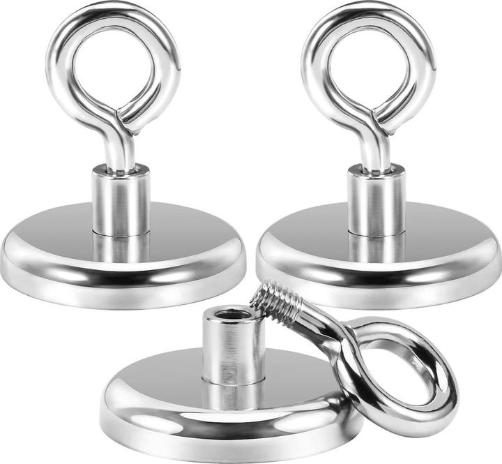 Produktbild Swissdetector Ösenmagnete - Extra stark - Ø 42 MM - Stärke 72.5 kg (X 6)