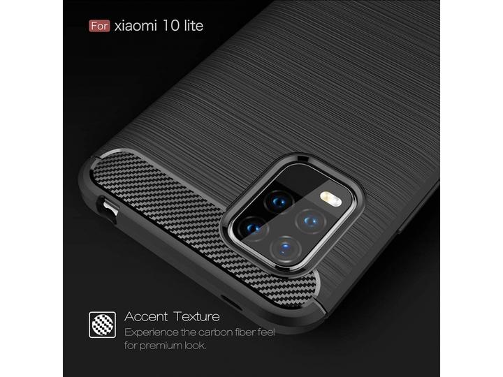 Produktbild Screenguard Xiaomi Mi 10 Lite Hülle Carbon Brushed Soft TPU (Xiaomi Mi 10 Lite)