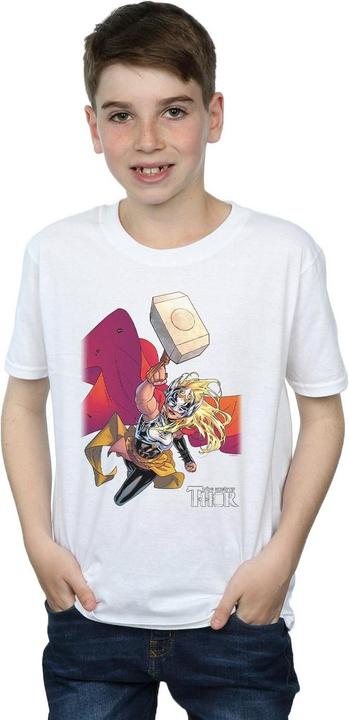 Actual product image Boys The Mighty Thor Mjolnir T-Shirt (140, 146)