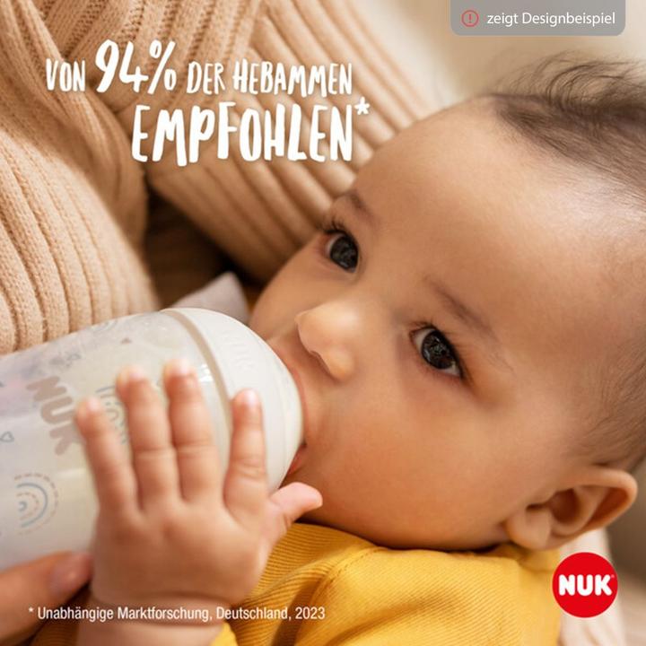 Produktbild NUK Babyflaschen PP-Flasche Perfect Match 260 ml + Silikon-Sauger (260 ml)