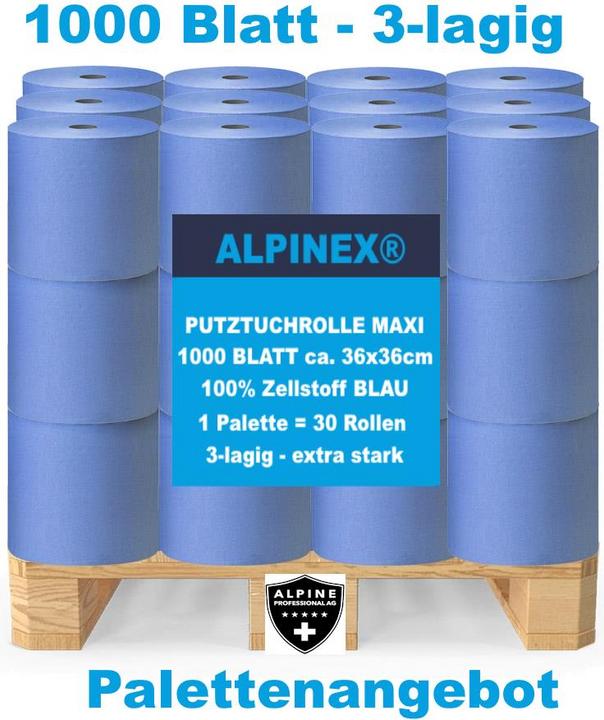 Image du produit Hygoclean Rouleau de nettoyage, 3 couches, bleu, 350 m (1000 x)